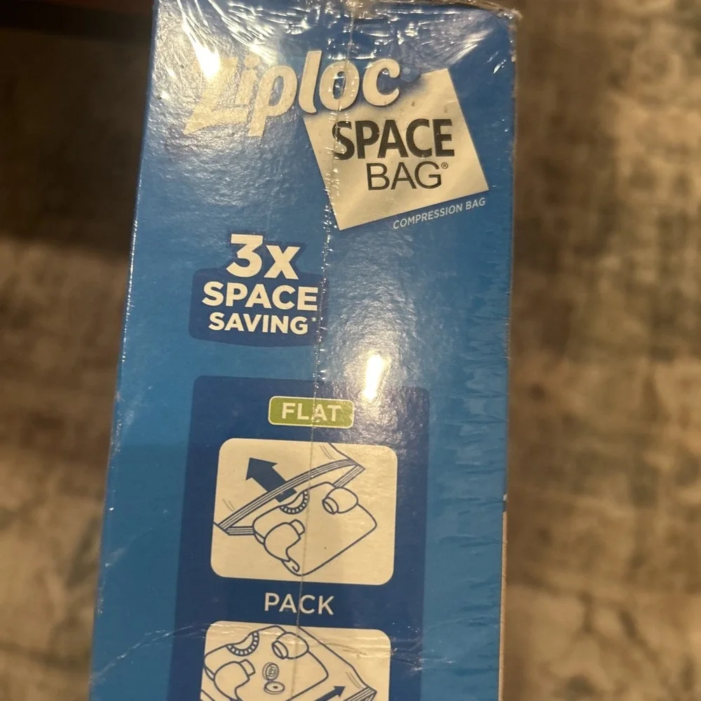 Ziploc Space Bag 2 X-Large Flats Bed & Linen & 1x-large Waterproof Reusable New